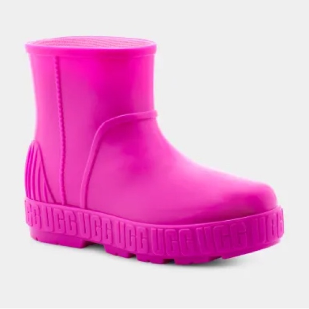 NWB UGG Drizlita Pink Waterproof Sherpa Lined Rain Boot - Size: 6